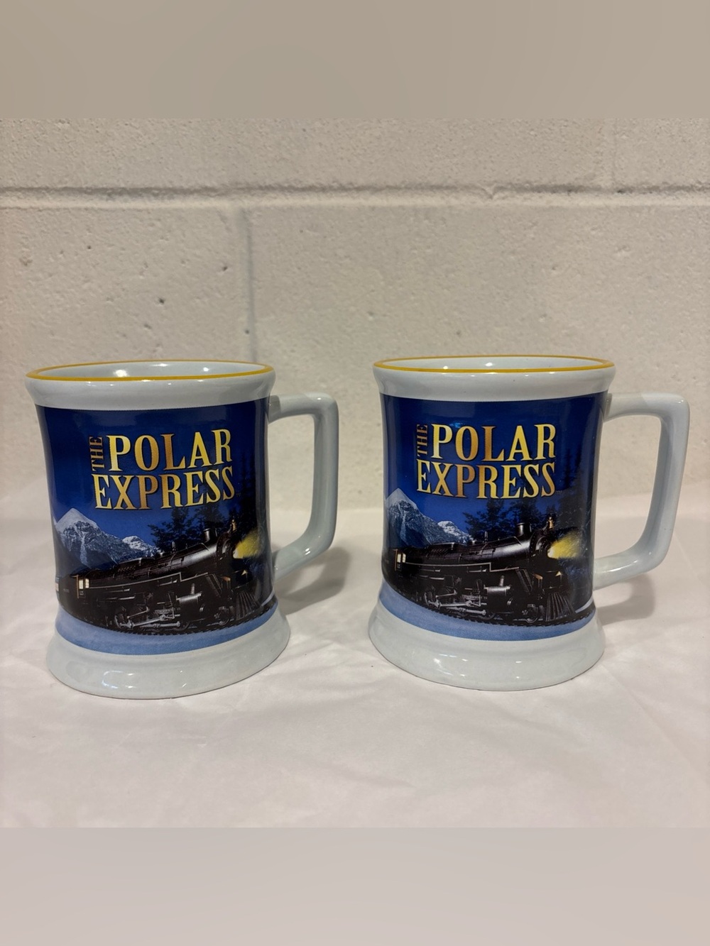 The Polar Express Believe 3D Raised Relief Holiday Coffee Mug Set